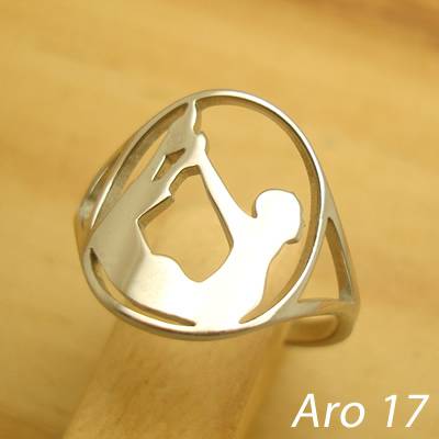 anel em aço inoxidável antialérgico - tamanho do aro 17 - cód. 0007-217