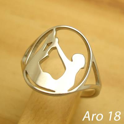anel em aço inoxidável antialérgico - tamanho do aro 18 - cód. 0007-218